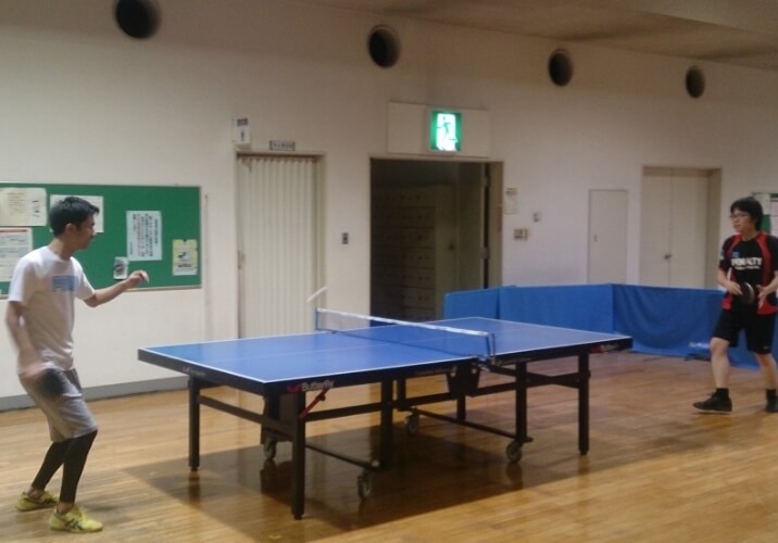卓球部の活動風景